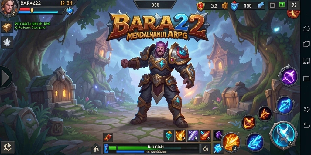 Screenshot BARA22 menampilkan aksi pertempuran mendebarkan.
