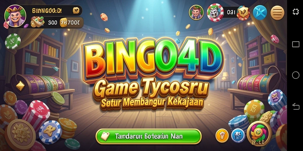Tampilan gameplay BINGO4D yang penuh warna dan interaktif.