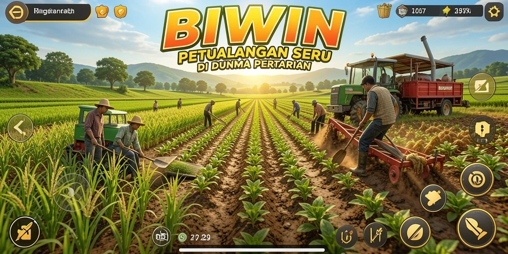 Tampilan gameplay seru di dunia pertanian BIWIN.