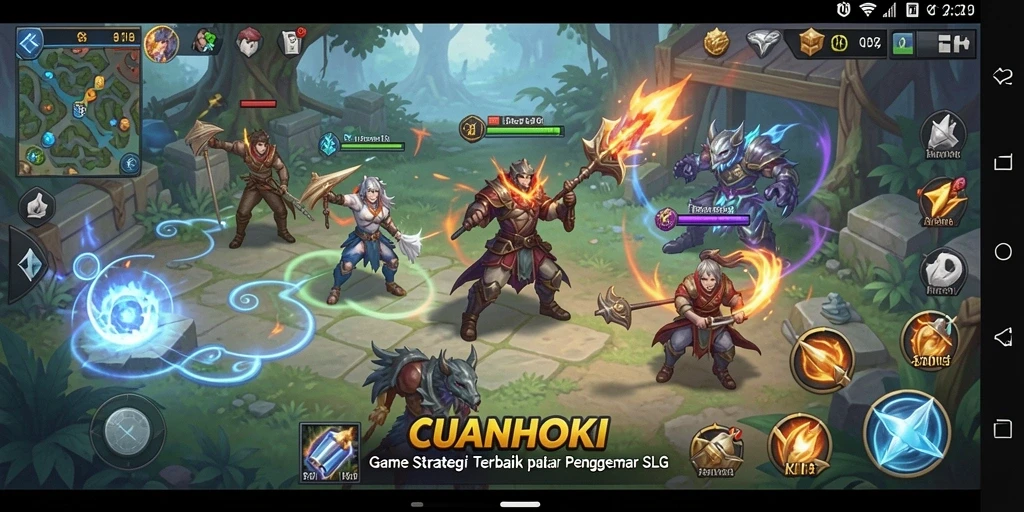 Tampilan menarik dari strategi pertempuran dalam CUANHOKI.