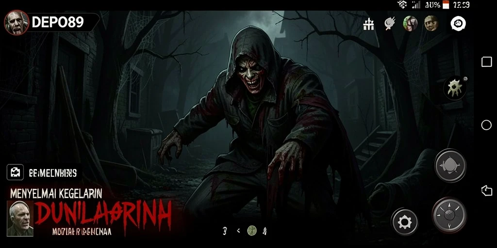 Tampilan menakutkan dalam gameplay DEPO89 yang penuh ketegangan.
