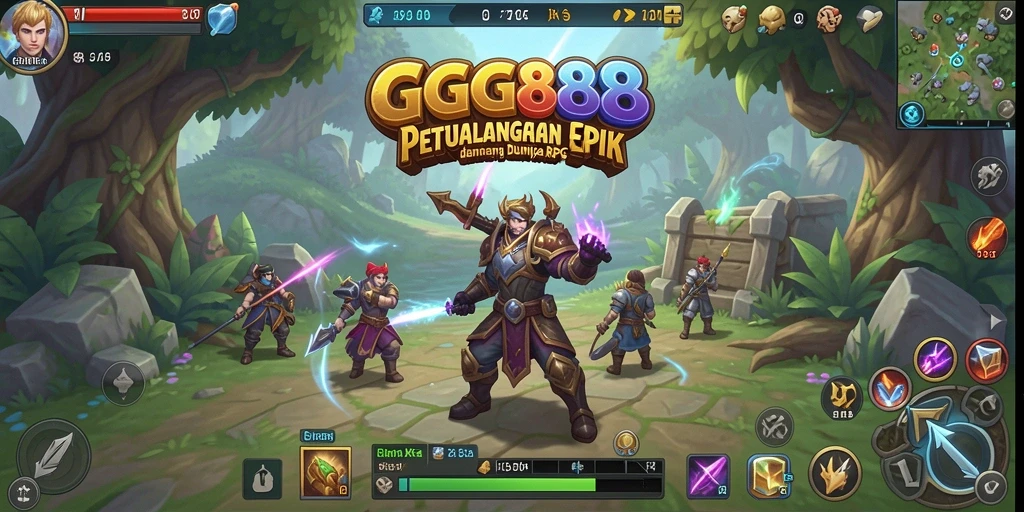 Tangkapan layar gameplay RPG GGG888 yang mendebarkan.