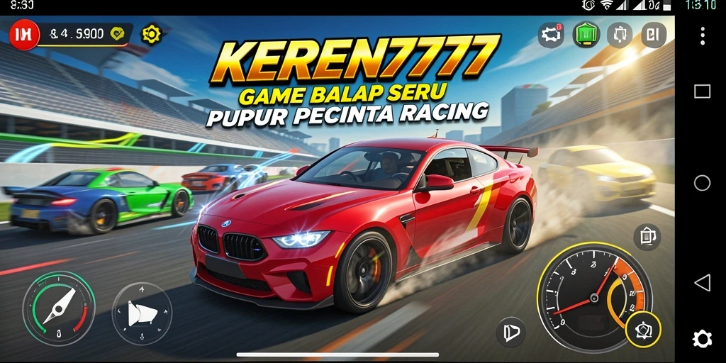 Gameplay balapan mendebarkan dalam KEREN777 dengan lintasan yang beragam.