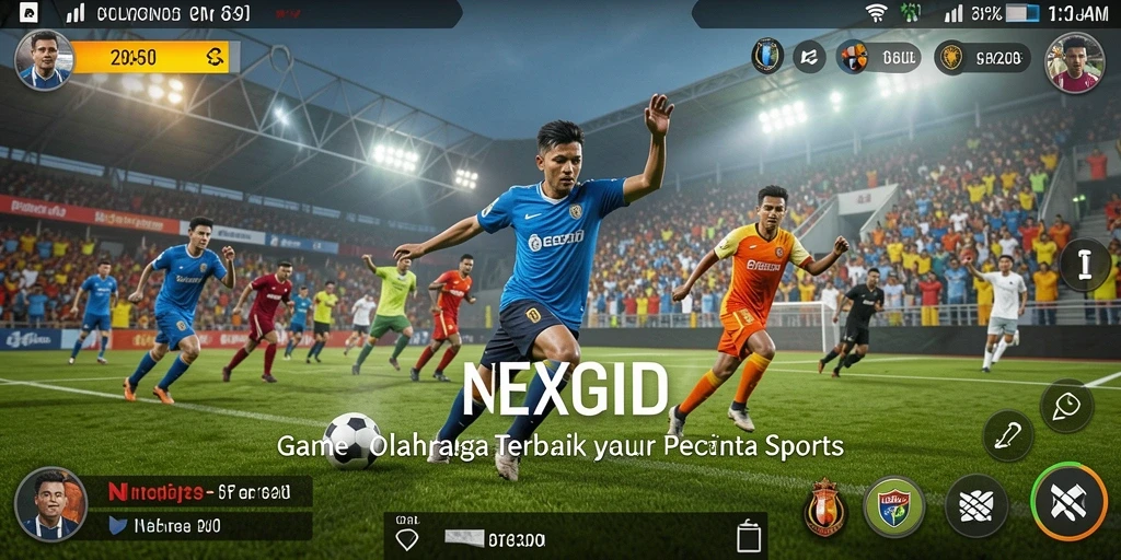 Screenshot NEXGID menunjukkan aksi olahraga yang mendebarkan.