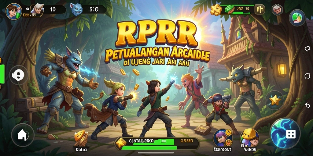 Screenshot gameplay RPRR yang menampilkan aksi seru di dunia arcade.