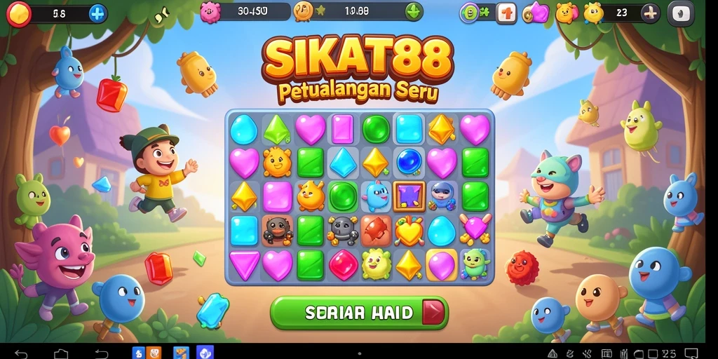 Tampilkan gameplay seru dari SIKAT88 dengan tantangan Match-3.