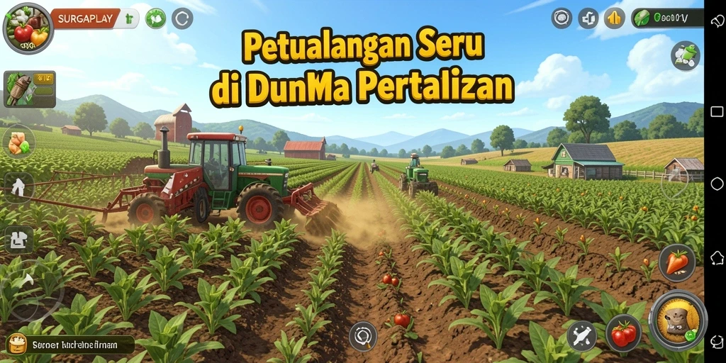 Tampilan menarik dari gameplay SURGAPLAY yang menggambarkan pertanian.